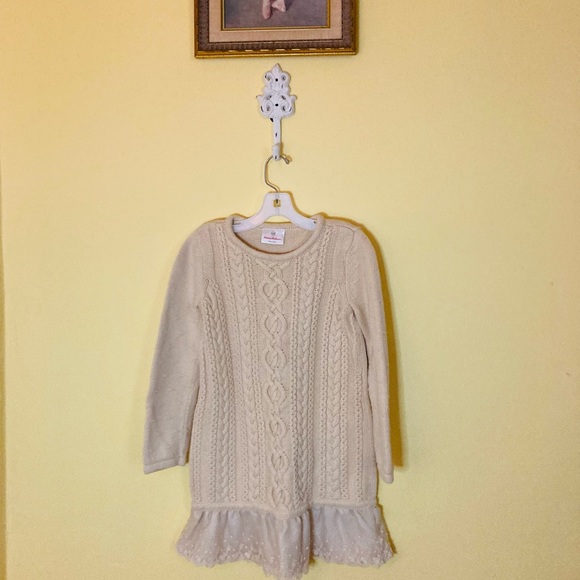Hanna Andersson Lace Trip Knit Sweater Dress - Picture 4 of 10